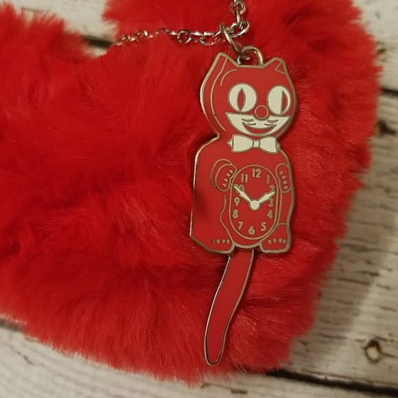 Retired Kit cat klock clock red necklace clock - Picture 5 of 6